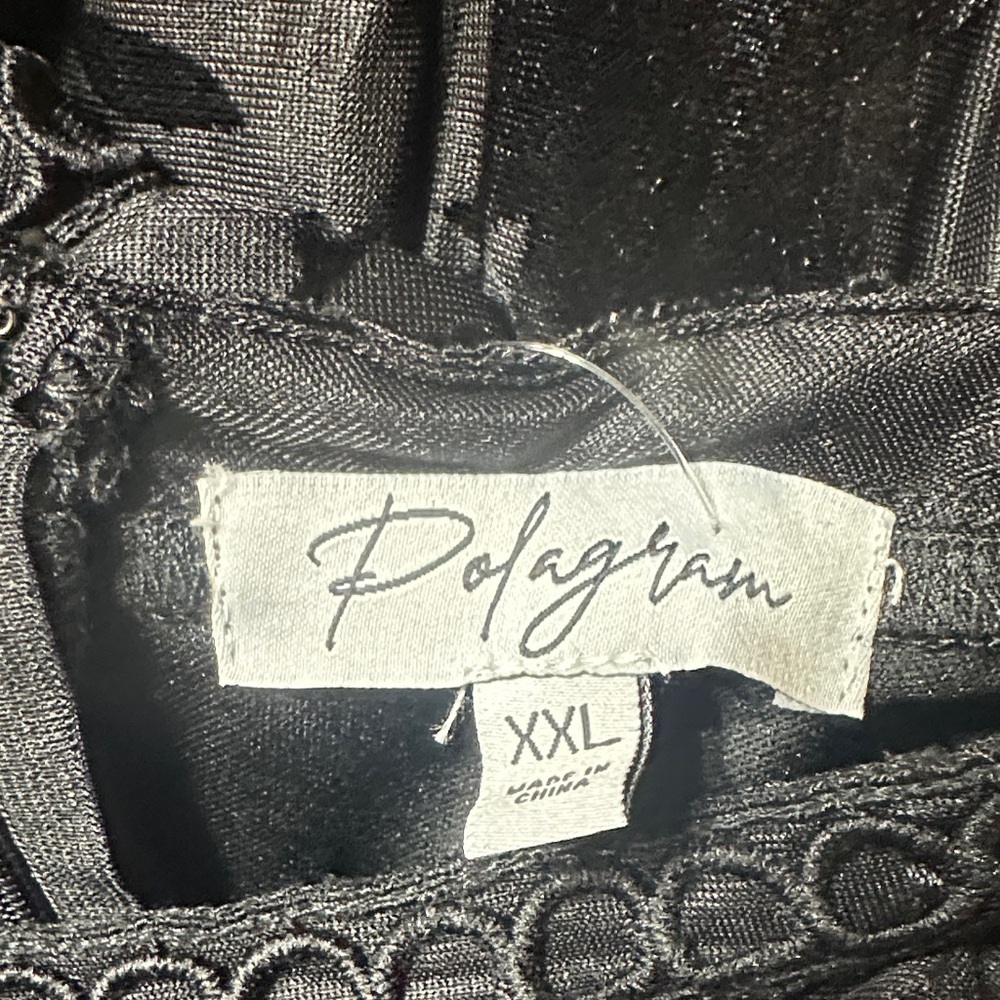 Polagram Black Sheer‎ Floral Dress - Picture 11 of 11